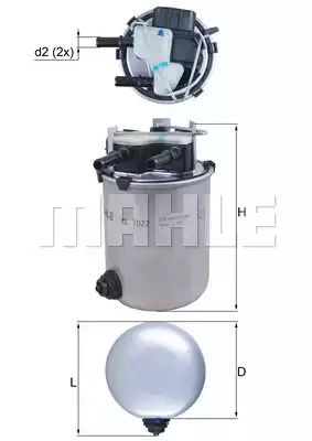 Паливний фільтр Renault Koleos, Nissan X-Trail, Mahle/Knecht (KL1027) Паливний фільтр Renault Koleos, Nissan X-Trail, Mahle/Knecht (KL1027)