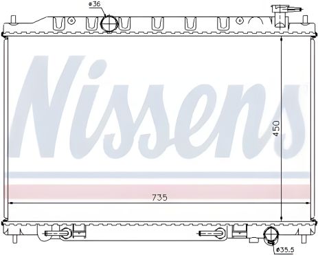 Радіатор двигуна NISSAN MURANO, NISSENS (68712) Радіатор двигуна NISSAN MURANO, NISSENS (68712)