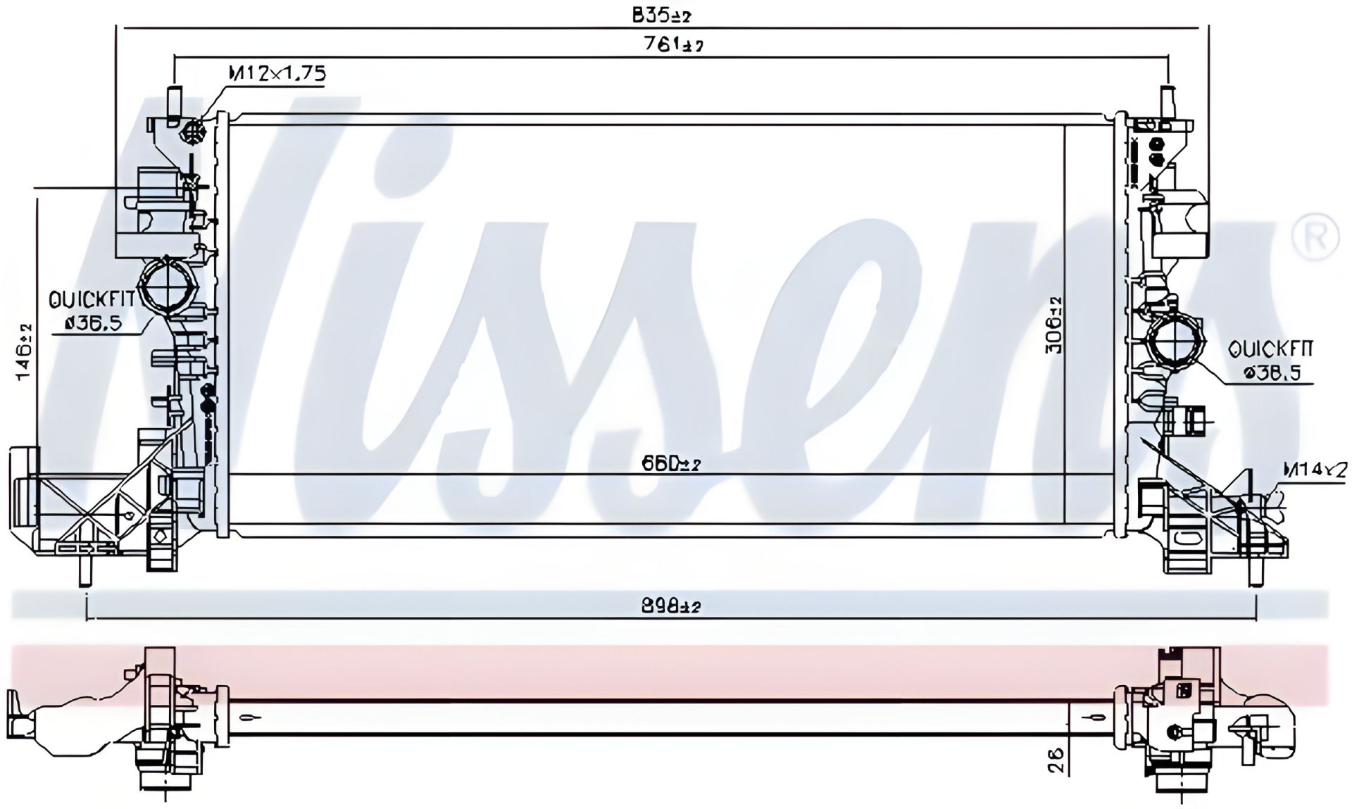 NISSENS Радіатор охолодження двигуна для VAUXHALL ASTRA, OPEL ASTRA (630797) NISSENS Радіатор охолодження двигуна для VAUXHALL ASTRA, OPEL ASTRA (630797)
