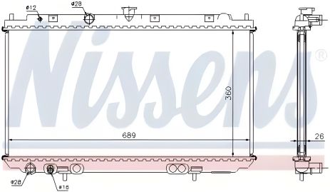 Охлаждения двигателя радиатор для NISSAN PRIMERA, NISSENS (67348A) Охлаждения двигателя радиатор для NISSAN PRIMERA, NISSENS (67348A)