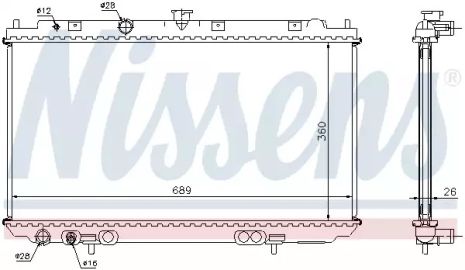 Nissan Primera, Nissens (67348a) радіатор охолодження двигуна