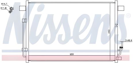 Радіатор конденсора кондиціонера для NISSAN MURANO, NISSENS (940403)