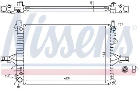 Радиатор охлаждения двигателя VOLVO XC70, NISSENS (65553A) Радиатор охлаждения двигателя VOLVO XC70, NISSENS (65553A)