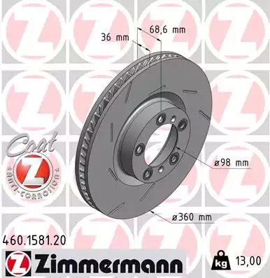 Brake Porsche Panamera, Zimmermann (460158120)