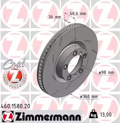 Brake Porsche Panamera, Zimmermann (460158020)