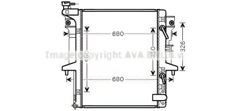 Охлаждающий радиатор двигателя MITSUBISHI L200/300 AVA COOLING Охлаждающий радиатор двигателя MITSUBISHI L200/300 AVA COOLING