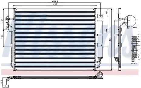 Конденсор кондиціонера радіатор, LAND ROVER, NISSENS (94962) Конденсор кондиціонера радіатор, LAND ROVER, NISSENS (94962)