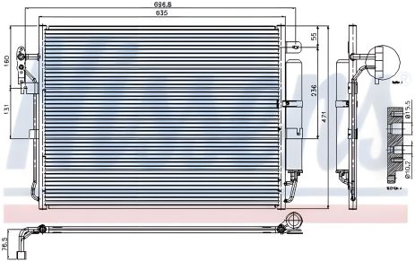 Конденсор кондиціонера радіатор, LAND ROVER, NISSENS (94962) Конденсор кондиціонера радіатор, LAND ROVER, NISSENS (94962)