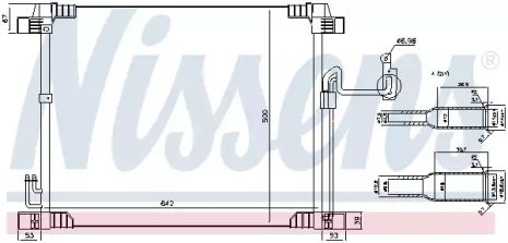 Радиатор, конденсор кондиционера INFINITI QX50, NISSENS (940616)