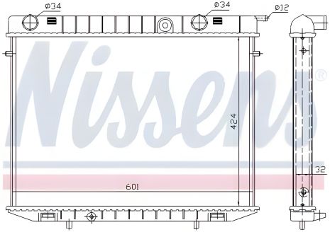 Охолодження двигуна радіатор VAUXHALL FRONTERA, OPEL FRONTERA, NISSENS (63244)