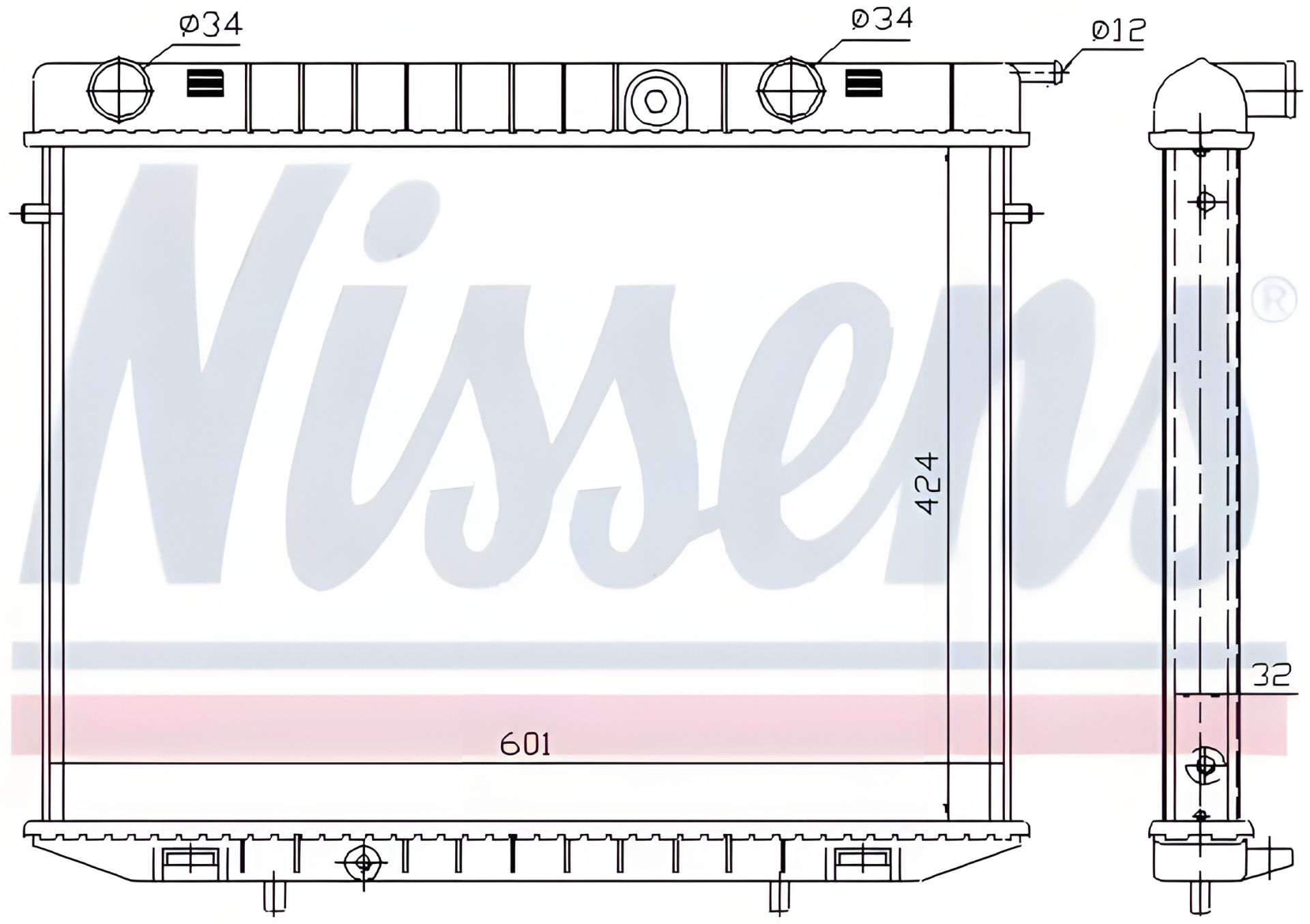 Охолодження двигуна радіатор VAUXHALL FRONTERA, OPEL FRONTERA, NISSENS (63244) Охолодження двигуна радіатор VAUXHALL FRONTERA, OPEL FRONTERA, NISSENS (63244)