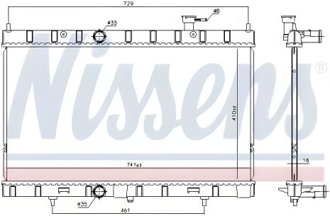Радіатор охолодження двигуна для NISSAN X-TRAIL, NISSENS (68789) Радіатор охолодження двигуна для NISSAN X-TRAIL, NISSENS (68789)