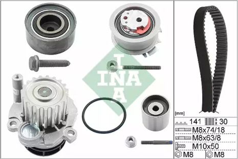 Помпа + комплект ременя ГРМ CHRYSLER SEBRING, DODGE JOURNEY, INA (530040530)