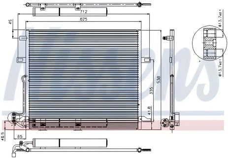 Конденсор кондиционера для MERCEDES-BENZ GL-CLASS, NISSENS (94897) Конденсор кондиционера для MERCEDES-BENZ GL-CLASS, NISSENS (94897)