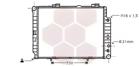 Радиатор охлаждения двигателя MERCEDES-BENZ E-CLASS, Van Wezel (30002283)