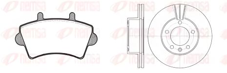 Комплект тормозов, 2 диска+4 колодки NISSAN Interstar, OPEL Movano, REMSA (881901) Комплект тормозов, 2 диска+4 колодки NISSAN Interstar, OPEL Movano, REMSA (881901)
