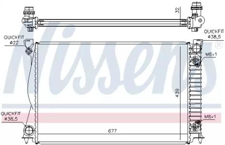 Audi A6, радіатор охолодження двигуна Nissens (60233a)