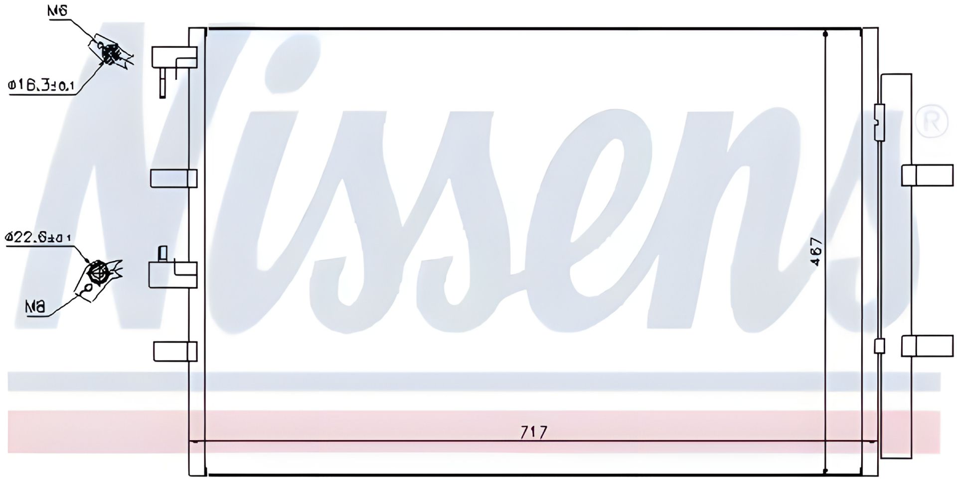 Конденсор кондиціонера, радіатор FORD TRANSIT, NISSENS (940330) Конденсор кондиціонера, радіатор FORD TRANSIT, NISSENS (940330)