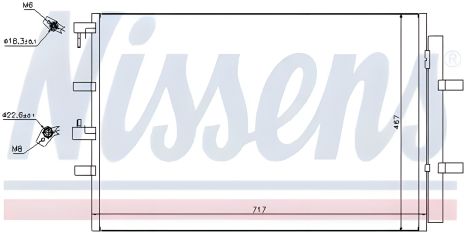 Конденсор кондиціонера, радіатор FORD TRANSIT, NISSENS (940330)