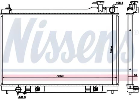 Двигательный радиатор охлаждения INFINITI FX, NISSENS (68119) Двигательный радиатор охлаждения INFINITI FX, NISSENS (68119)