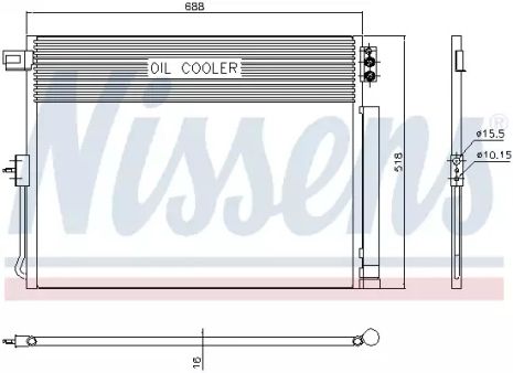 Радиатор, конденсор кондиционера JEEP GRAND CHEROKEE, NISSENS (940411)