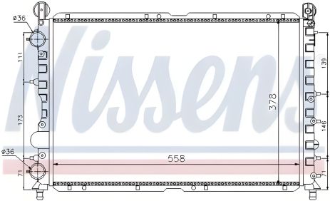 Двигунний радіатор охолодження ALFA ROMEO, NISSENS (60057)