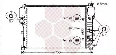 Радіатор охолодження двигуна MERCEDES-BENZ S-CLASS, Van Wezel (30002447)