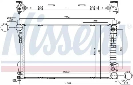 Mercedes-Benz CLC-клас, Nissens (606015) радіатор охолодження двигуна