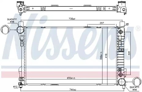 Mercedes-Benz CLC-клас, Nissens (606015) радіатор охолодження двигуна