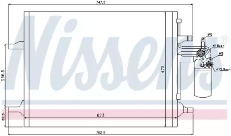 Радиатор, конденсор кондиционера VOLVO V60, NISSENS (940159)