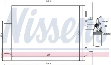 Конденсор радиатор кондиционера VOLVO V60, NISSENS (940159)