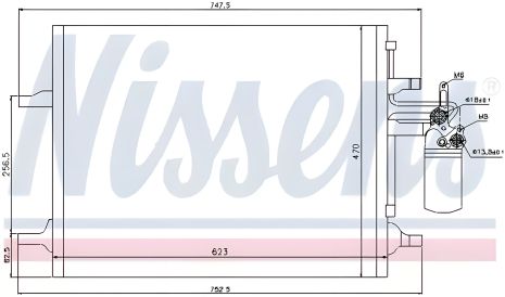 Конденсор кондиціонера радіатор VOLVO V60, NISSENS (940159)