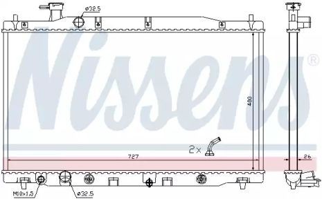 Радиатор охлаждения двигателя HONDA CR-V, NISSENS (681372)