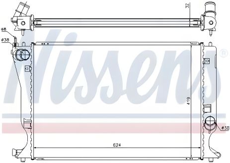 Радіатор охолодження двигуна для TOYOTA AVENSIS, NISSENS (64666A) Радіатор охолодження двигуна для TOYOTA AVENSIS, NISSENS (64666A)