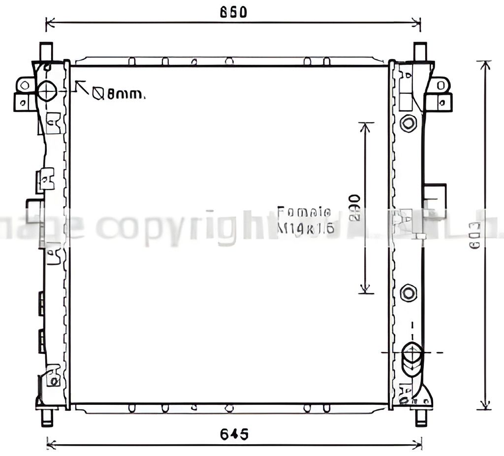 Радіатор охолодження двигуна для SSANGYONG KYRON, AVA COOLING (DWA2105) Радіатор охолодження двигуна для SSANGYONG KYRON, AVA COOLING (DWA2105)