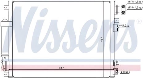 CHRYSLER 300 Радіатор, конденсор кондиціонера, NISSENS (94874) CHRYSLER 300 Радіатор, конденсор кондиціонера, NISSENS (94874)