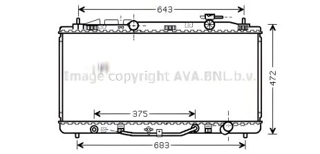 Двигательный охлаждающий радиатор для LEXUS ES и TOYOTA AURION, AVA COOLING (TO2473) Двигательный охлаждающий радиатор для LEXUS ES и TOYOTA AURION, AVA COOLING (TO2473)