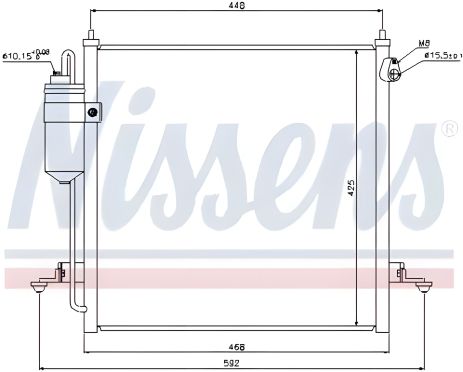 Радіатор кондиціонера для MITSUBISHI L 200, NISSENS (940068) Радіатор кондиціонера для MITSUBISHI L 200, NISSENS (940068)