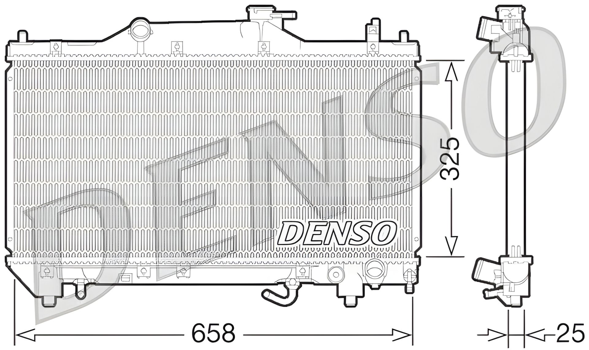 Радиатор двигателя охлаждения TOYOTA AVENSIS, DENSO (DRM50067) Радиатор двигателя охлаждения TOYOTA AVENSIS, DENSO (DRM50067)