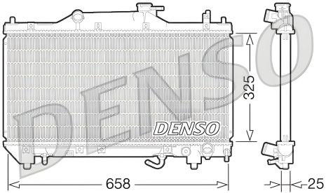 Радиатор двигателя охлаждения TOYOTA AVENSIS, DENSO (DRM50067)