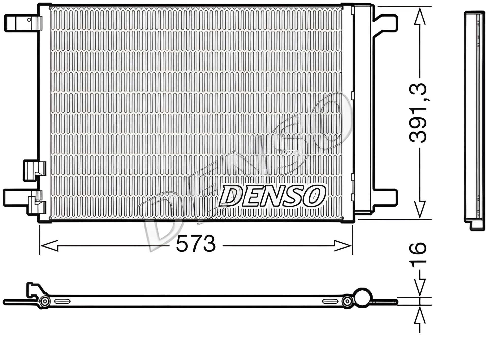 Конденсор кондиціонера SEAT LEON, AUDI A3, DENSO (DCN32066) Конденсор кондиціонера SEAT LEON, AUDI A3, DENSO (DCN32066)