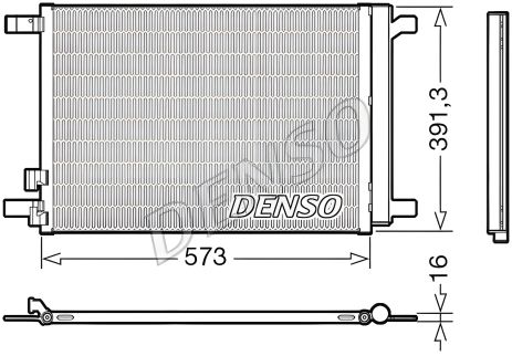 Конденсор кондиціонера SEAT LEON, AUDI A3, DENSO (DCN32066)