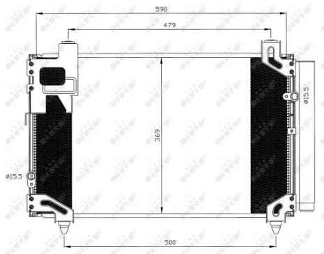 Радіатор, кондиціонер конденсатора Toyota Corolla, NRF (35596)