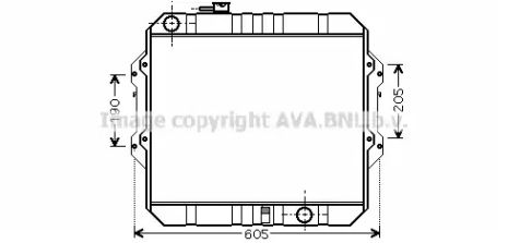 Радіатор охолодження двигуна TOYOTA HILUX, AVA COOLING (TO2371)