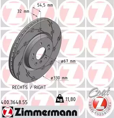 Brake Mercedes-Benz R-Class, Zimmermann (400364855)