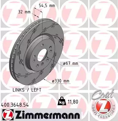 Brake Mercedes-Benz R-Class, Zimmermann (400364854)