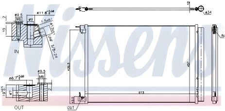 Радіатор кондиціонера для MERCEDES-BENZ AMG, NISSENS (940519)