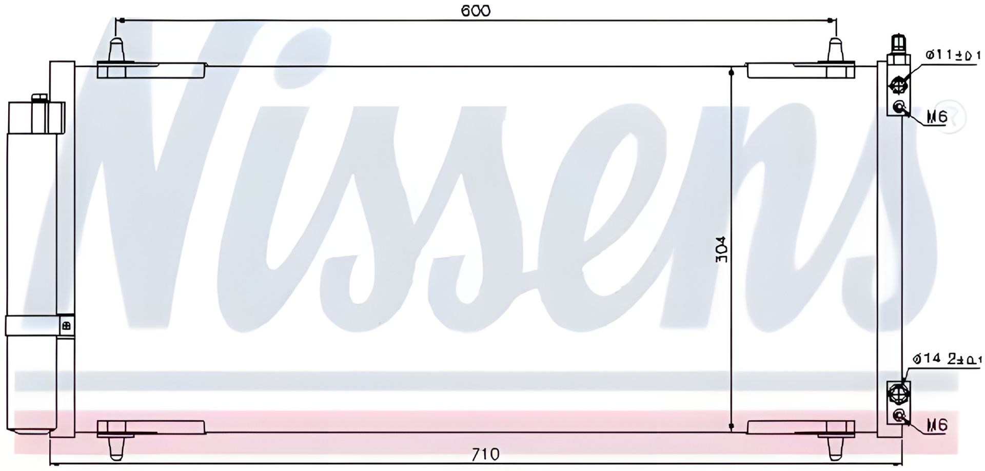 Радіатор-конденсор кондиціонера для CITROËN C5 та PEUGEOT 407, від NISSENS (94830) Радіатор-конденсор кондиціонера для CITROËN C5 та PEUGEOT 407, від NISSENS (94830)