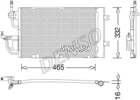 Радіатор, кондиціонер Opel Astravan, Opel Astra, Denso (DCN20037)