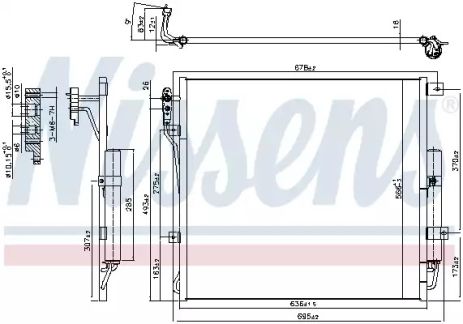 Радіатор, конденсор кондиціонера LAND ROVER, NISSENS (940407)